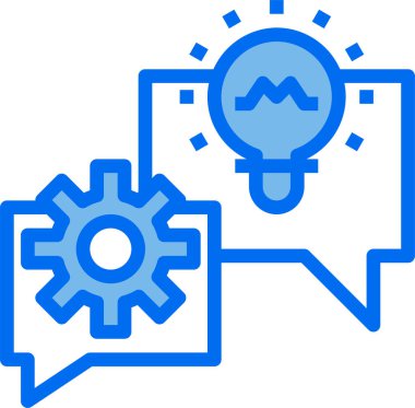 Basit modern fikir simgesi, vektör illüstrasyonu