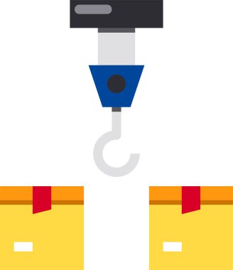 Kargo taşıyıcı vincinin minimalist vektör simgesi