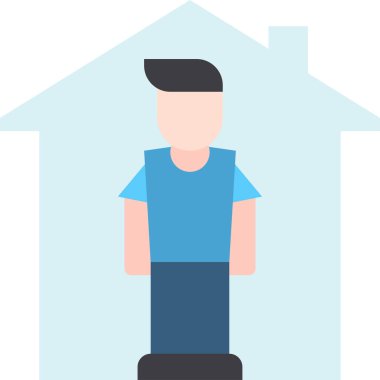 Beyaz arkaplanda karantina simgesi, vektör illüstrasyonu   