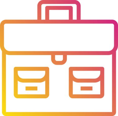 Okul Çantası minimalist vektör simgesi