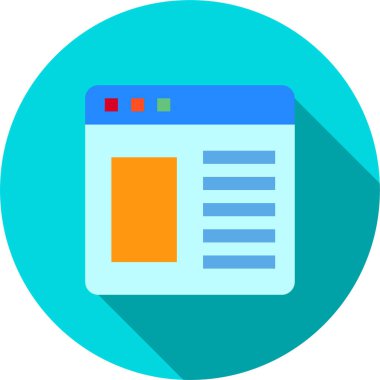 Web sayfasının minimalist vektör simgesi