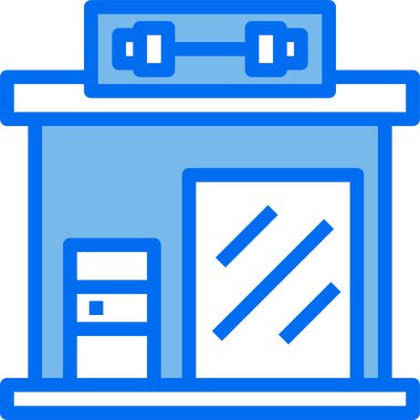 spor salonu ikonu vektör illüstrasyonu