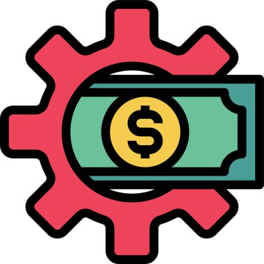 Para kavramının minimalist vektör simgesi