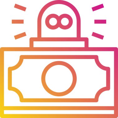 Finansal Krizin basit vektör simgesi