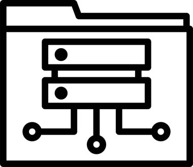 Bilgisayar veri depolamasının vektör illüstrasyon simgesi