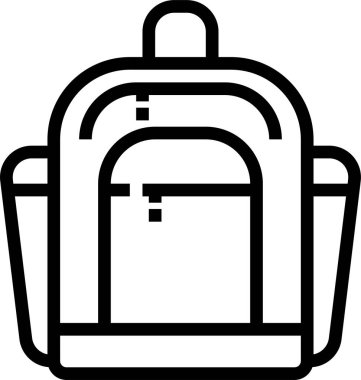 Okul Çantası minimalist vektör simgesi