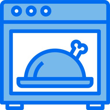 yemek ikonu, vektör illüstrasyonu