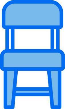 Sandalyenin vektör simgesi. biçim, beyaz arkaplanda düz bir semboldür