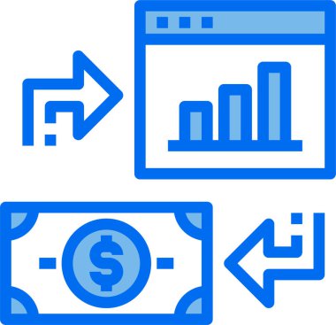 Para kavramının minimalist vektör simgesi