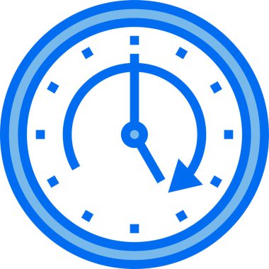 Saat simgesi, vektör illüstrasyonu 