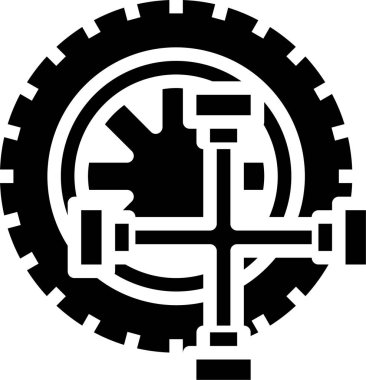 Lastik arabanın vektör illüstrasyonu