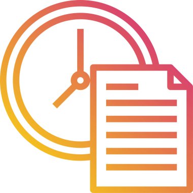 Saat simgesi, vektör illüstrasyonu 