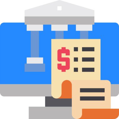 Bilgisayar monitörünün minimalist vektör simgesi