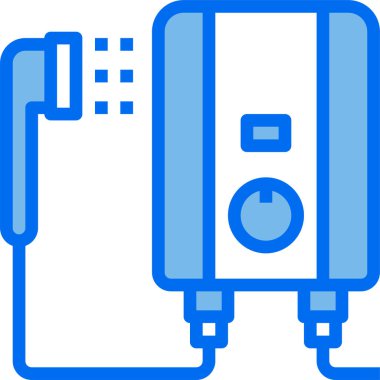 Duşun minimalist vektör simgesi