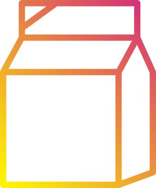 süt paketinin vektör illüstrasyonu