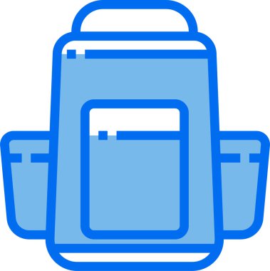 Modern tasarım minimalist vektör simgesi, sırt çantası