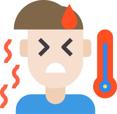 Modern tasarım minimalist vektör simgesi, ateşi olan adam