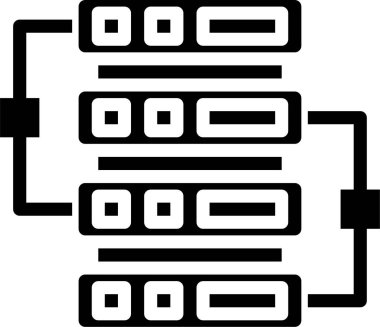 sunucu minimalist vektör simgesi