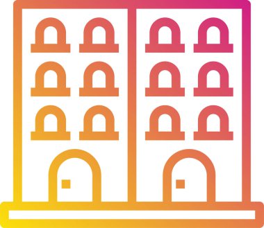 Otel simgesi vektör illüstrasyonu