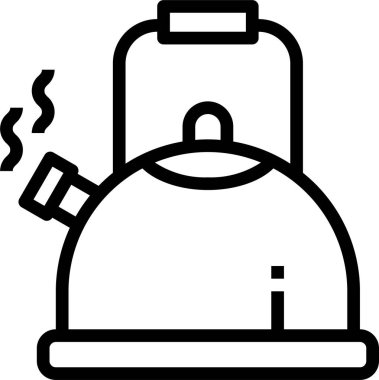 vektör simgesi çaydanlık, renk çaydanlığının çizimi