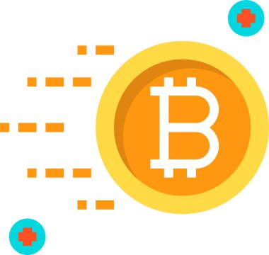 Kripto para birimi simgesi, bitcoin simgesi, madencilik simgesi