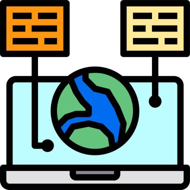 Veritabanı kavramının minimalist vektör simgesi 