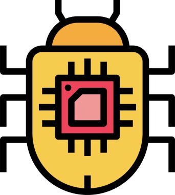 Dijital işlemci simgesi. Çip simgesi. Teknoloji simgesi