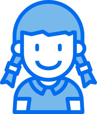 Tatlı kızın vektör çizimi 