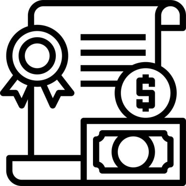 kurdele simgesi, vektör illüstrasyonlu bir sertifika