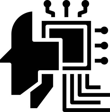 Dijital işlemci simgesi. Çip simgesi. Teknoloji simgesi