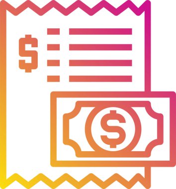 Fatura vektör simgesi. Bill simgesi şablonu.