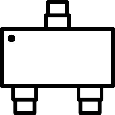 Dijital işlemci simgesi. Çip simgesi. Teknoloji simgesi