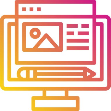 Web sitesi arayüzünün minimalist vektör simgesi