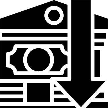 Finansal simge, iş simgesi, para simgesi, vektör illüstrasyonu 