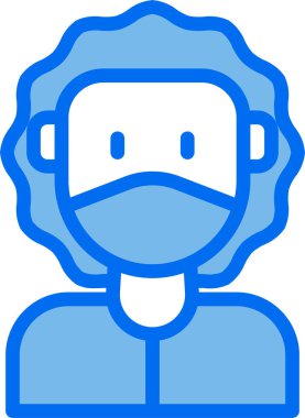 Maske tasarımı erkek avatarı, vektör illüstrasyonu  