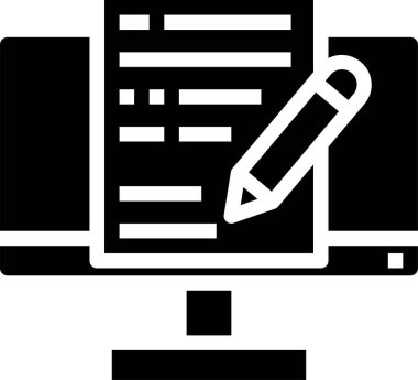 Bilgisayar veri depolamasının vektör illüstrasyon simgesi