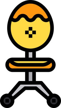 Sandalyenin vektör simgesi. biçim, beyaz arkaplanda düz bir semboldür