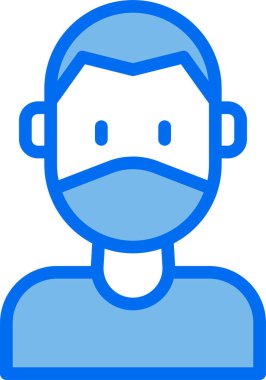 Maske tasarımı erkek avatarı, vektör illüstrasyonu  