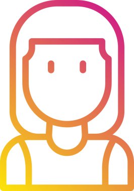 avatar çizgi vektör simgesi