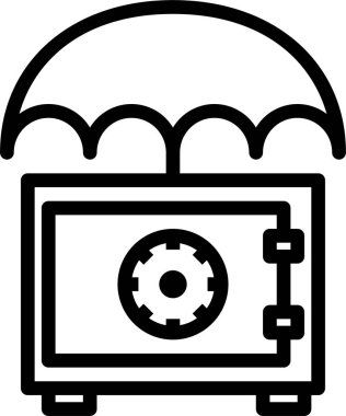 Güvenli kutu minimalist vektör simgesi