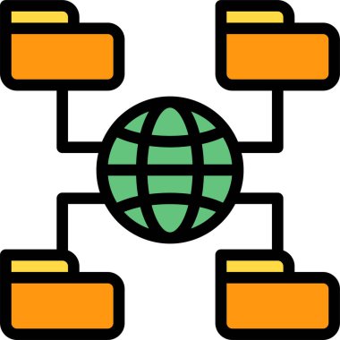 Veritabanı kavramının minimalist vektör simgesi 