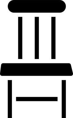 Sandalyenin vektör simgesi. biçim, beyaz arkaplanda düz bir semboldür