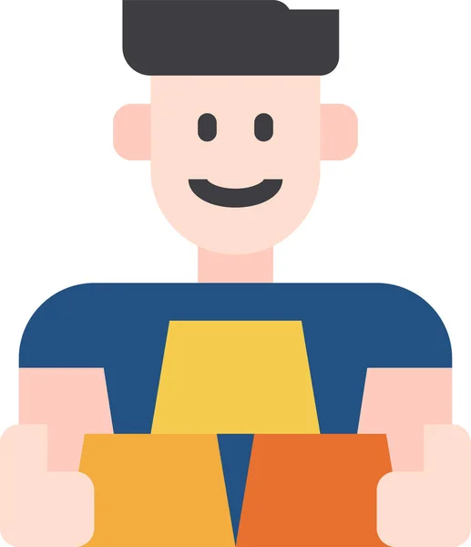 Hombre Avatar Plantilla Ilustración Vectorial Para Sitios Web — Archivo Imágenes Vectoriales