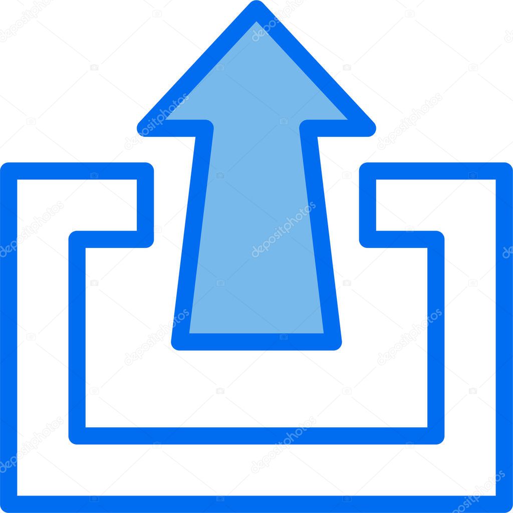 upload arrow vector illustration icon 