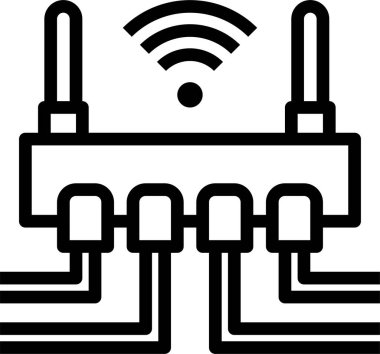 Kablosuz bağlantının basit simgesi, vektör illüstrasyonu