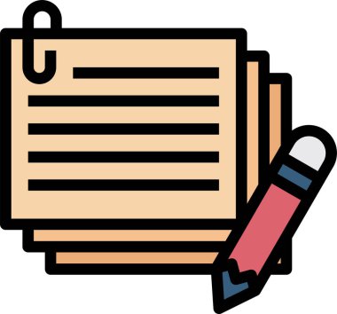 Ofis belgeleri, vektör çizimi