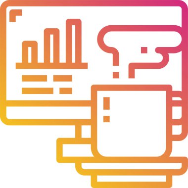 Basit iş grafiği simgesi, vektör illüstrasyonu