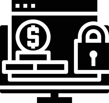 Bilgisayar monitörünün minimalist vektör simgesi