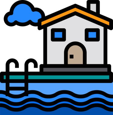 ev simgesi vektör illüstrasyonu