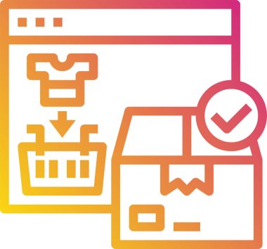 çevrimiçi web alışveriş vektörü illüstrasyonu